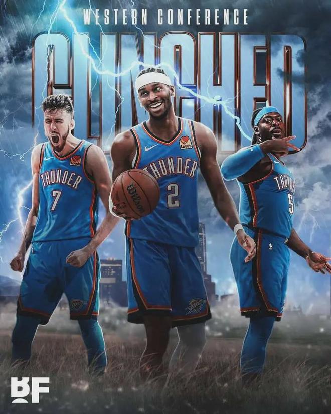 雷霆三杀快船锁定西部第一 霍姆格伦30+14助