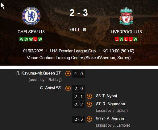 水晶宫U18点球大战力克曼联 青训新星闪耀赛场